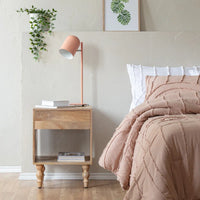 Astoria Solid Wood Nightstand in Mango Wood