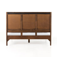 Rattan Wooden Bed in Solid Wood