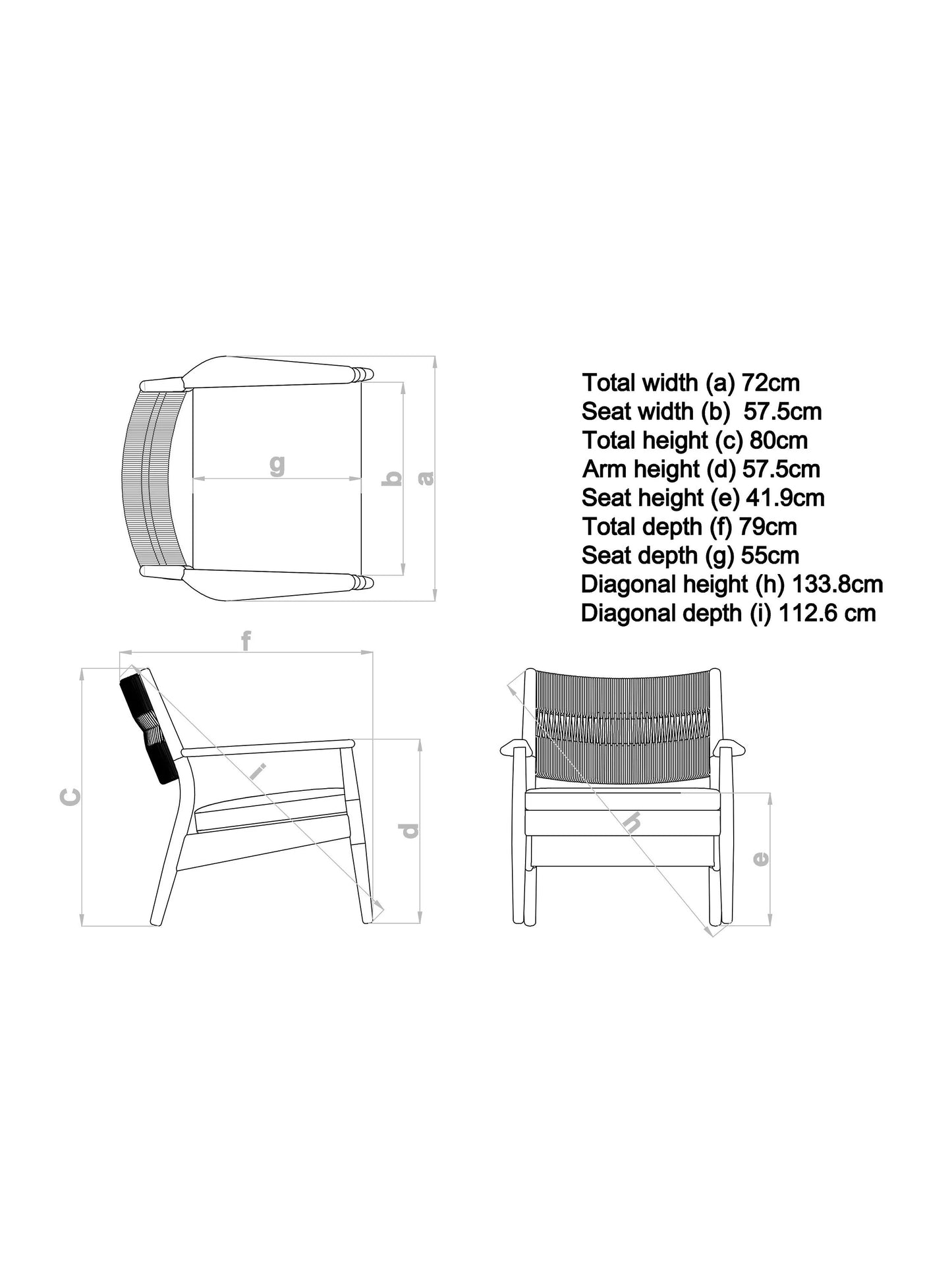 Natural Harmony Lounge Chair in Solid Wood