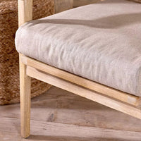 Warm Rattan Armchair in Solid Wood