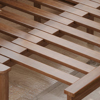 Modern Solid Wood Rattan Daybed for Living Room | Honey Finish