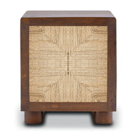 Charlie Mango Wood Nightstand in Brown Finish