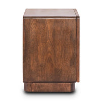 Charlie Mango Wood Nightstand in Brown Finish