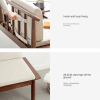 Wooden Sofa for Living Room 2 Seater |Walnut Color | Matt Finish