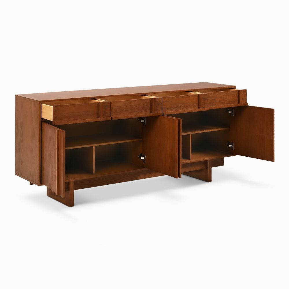 Mid Century Rectangular Sideboard with Drawer & Doors Storage
