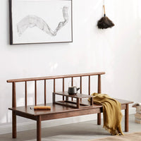 Wooden Sofa for Living Room 2 Seater |Walnut Color | Matt Finish