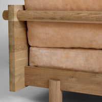 Solid Wood Minimal 3 Seater Sofa For Living Room
