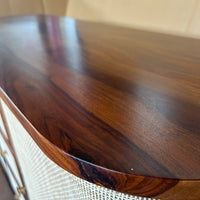 Curve Rattan Sideboard in Sheesham Wood | Premium Matt Finish | Storage Furniture