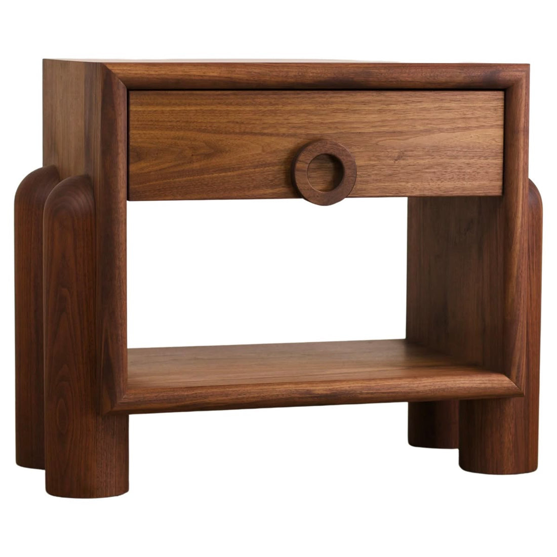 Dub Bedside Table in Solid Wood for Bedroom