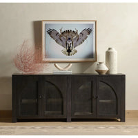 Twiddle Rattan Sideboard Buffet in Solid Wood
