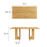 Rivora Dining Table |Solid Wood | Mango Wood | Honey Finish