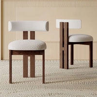 Walnut Dining Chair Set of 2 in Solid Wood