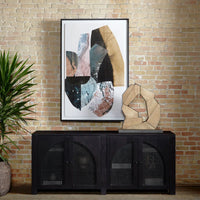 Twiddle Rattan Sideboard Buffet in Solid Wood