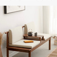 Wooden Sofa for Living Room 2 Seater |Walnut Color | Matt Finish