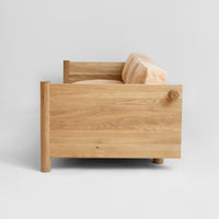 Solid Wood Minimal 3 Seater Sofa For Living Room