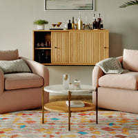 Amelia Armchair for Living Room in Pink Upholstery