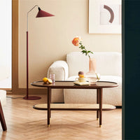 Ariva Coffee Table with Rattan Shelf Storage