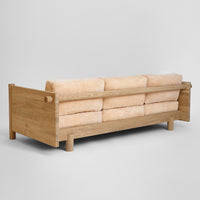 Solid Wood Minimal 3 Seater Sofa For Living Room