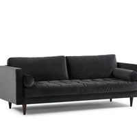 Briar Sofa For Living Room 2 Seater|Suede Velvet Fabric| Solid Wood Frame