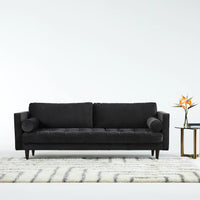 Briar Sofa For Living Room 2 Seater|Suede Velvet Fabric| Solid Wood Frame