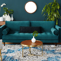 Briar Sofa For Living Room 2 Seater|Suede Velvet Fabric| Solid Wood Frame