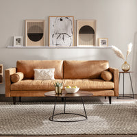 Briar Sofa For Living Room 2 Seater|Suede Velvet Fabric| Solid Wood Frame