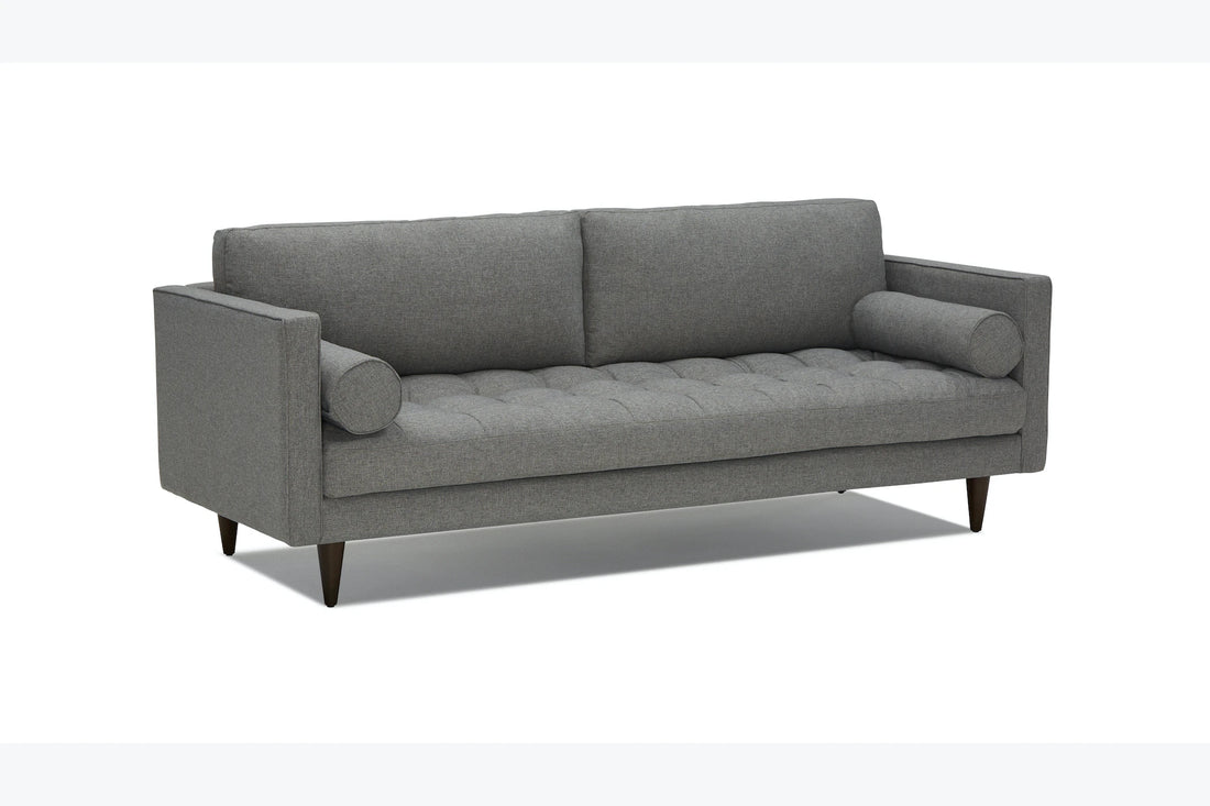Briar Sofa For Living Room 2 Seater|Suede Velvet Fabric| Solid Wood Frame