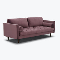 Briar Sofa For Living Room 2 Seater|Suede Velvet Fabric| Solid Wood Frame