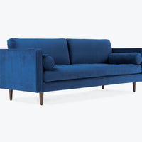 Briar Sofa For Living Room 2 Seater|Suede Velvet Fabric| Solid Wood Frame
