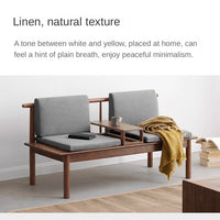 Wooden Sofa for Living Room 2 Seater |Walnut Color | Matt Finish