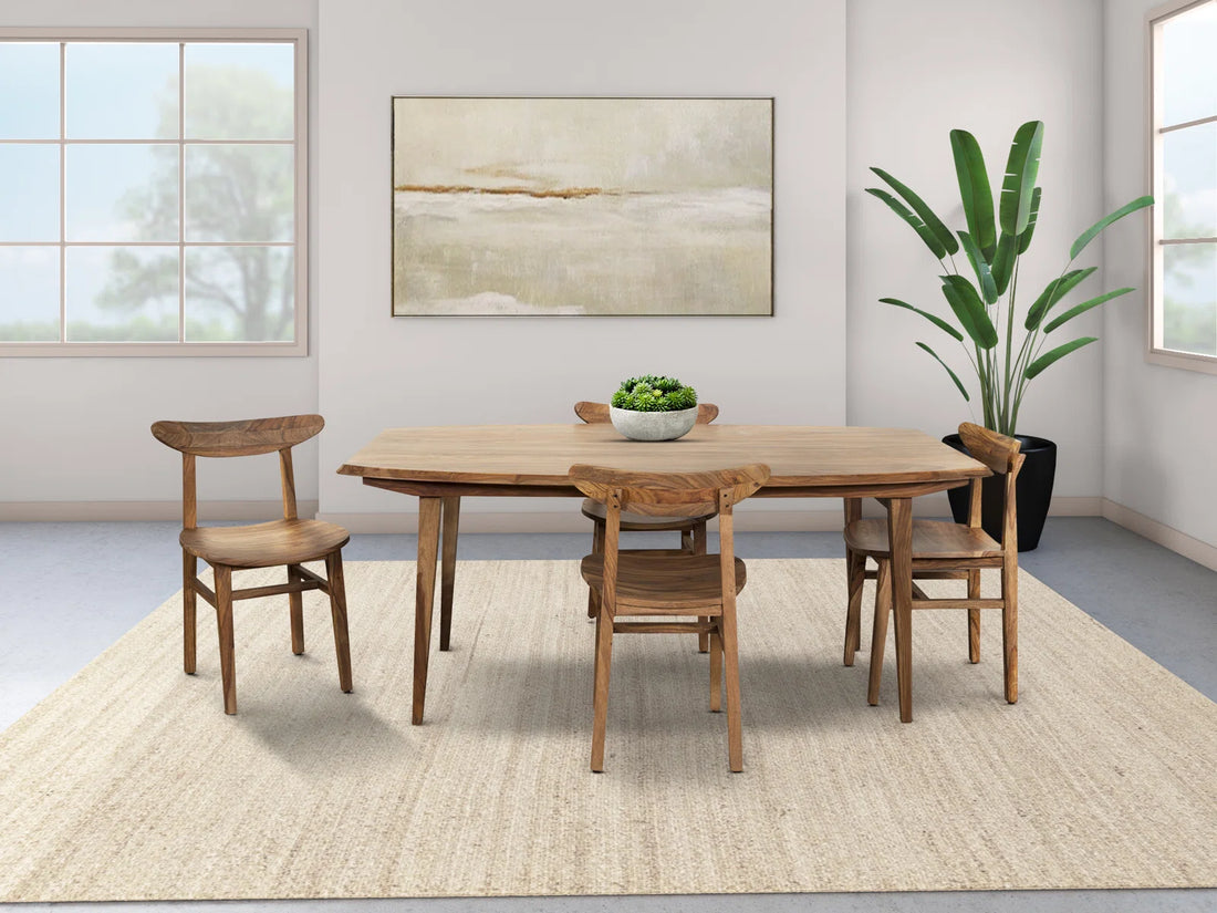 Celotto Sheesham Solid Wood Dining Table & Chair