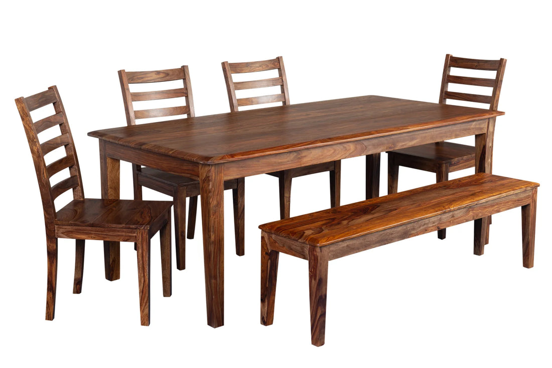 Clermont Sheesham Wood Dining Table & Chair