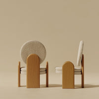 Halo Accent Armchair Set of 2 in Solid Wood