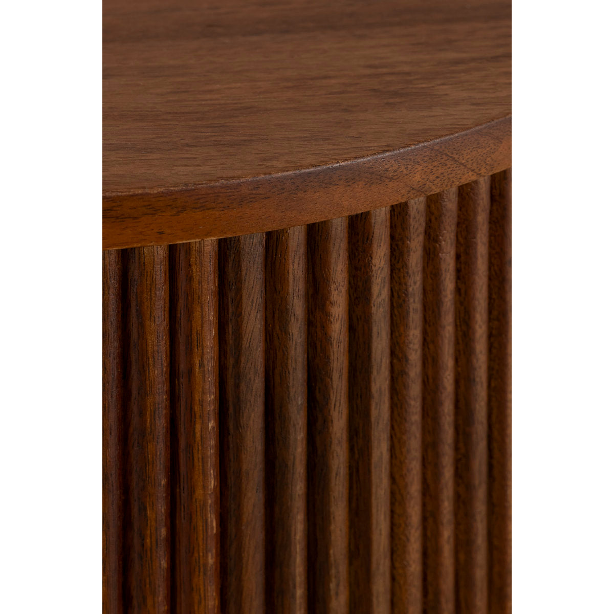 Fluted Mango Wood Accent Table