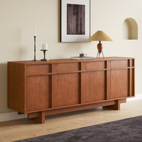 Mid Century Rectangular Sideboard with Drawer & Doors Storage