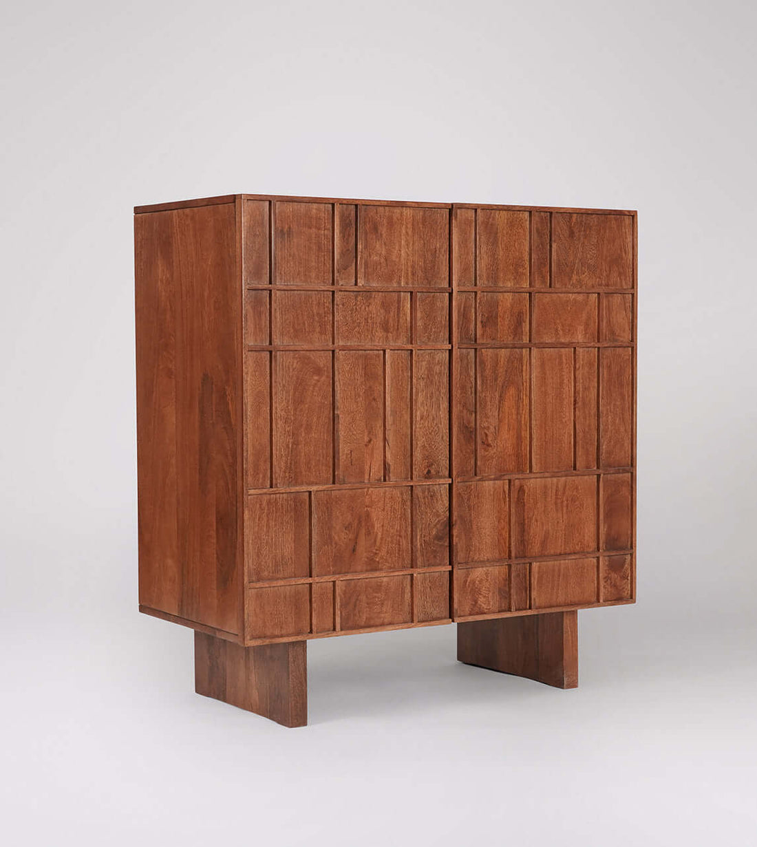 Rush Solid Wood Door Cabinet for Storage| Honey Finish