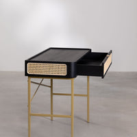 Enrique Rattan Study Table in Mango Solid Wood