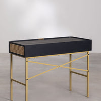Enrique Rattan Study Table in Mango Solid Wood