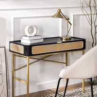 Enrique Rattan Study Table in Mango Solid Wood