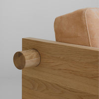 Solid Wood Minimal 3 Seater Sofa For Living Room