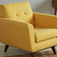 Hughes Armchair For Living Room | Premium Upholstery | Solid Wood Frame