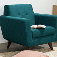 Hughes Armchair For Living Room | Premium Upholstery | Solid Wood Frame