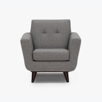 Hughes Armchair For Living Room | Premium Upholstery | Solid Wood Frame