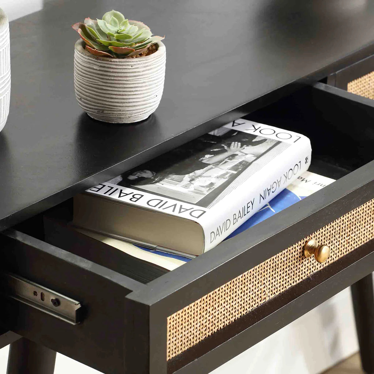 Ikanti Rattan Console Table