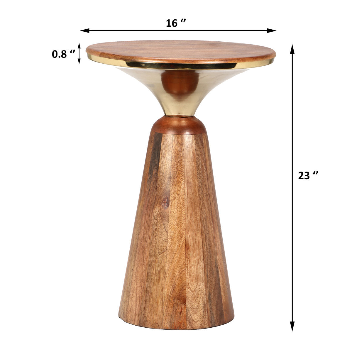 Jordan Mango Wood Round Accent Table