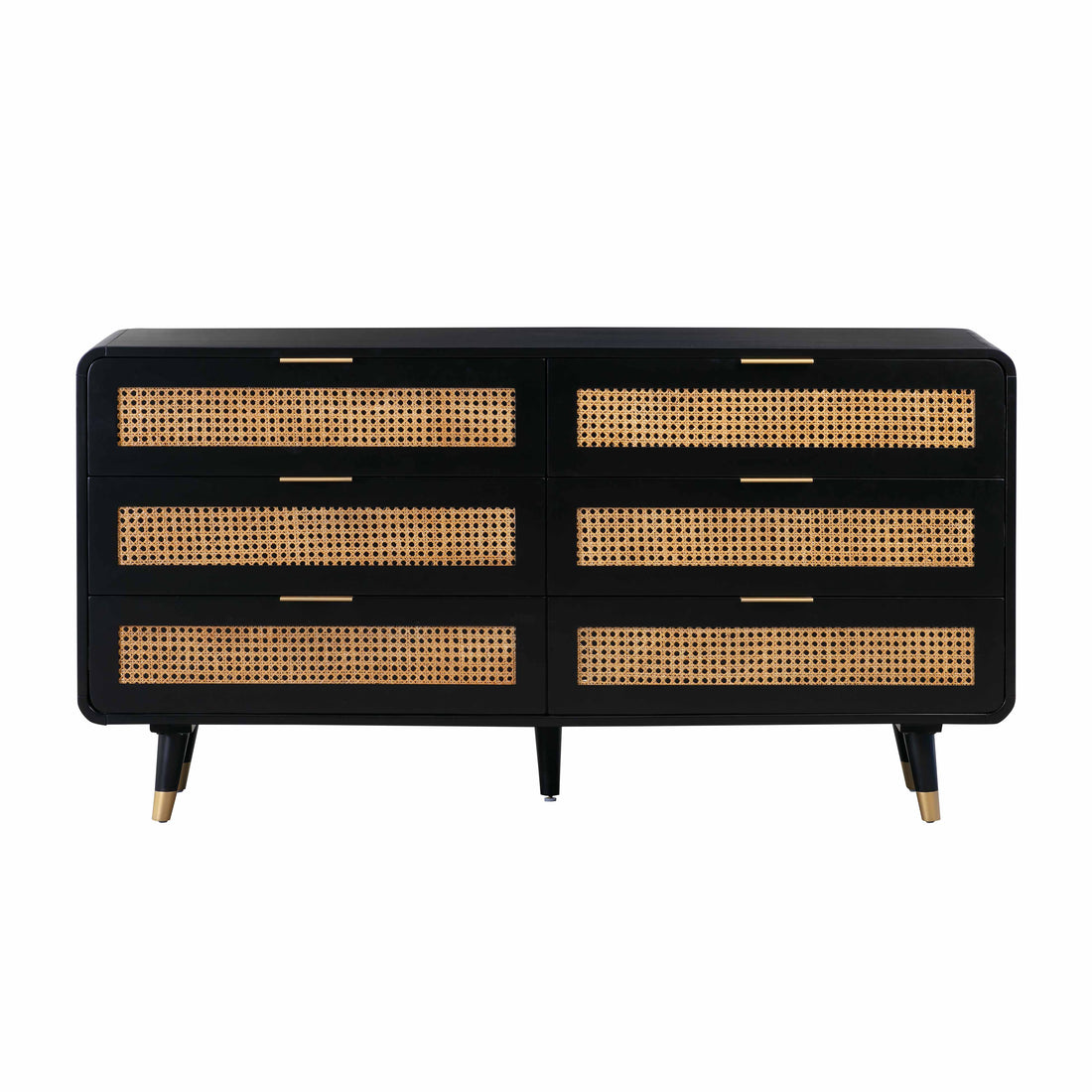 Lucia Chest of Drawers in Rattan & Solid Wood For Storage in Home