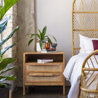 Myra Rattan Bedside Table