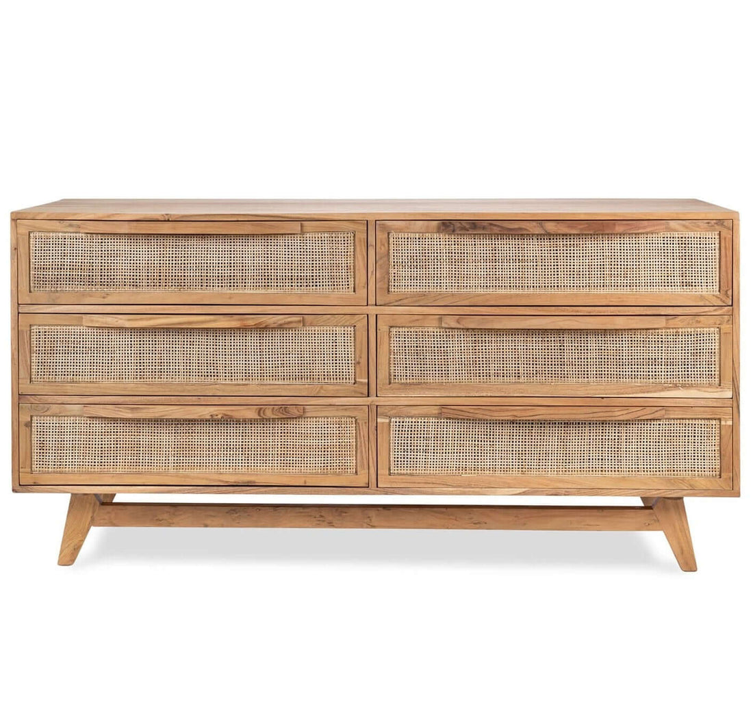 Myra Rattan Chest of Drawers- Wide