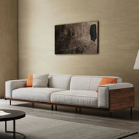 Nyra 3 Seater Sofa in Teak Wood for Living Room