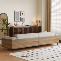 Nyra 3 Seater Sofa in Teak Wood for Living Room